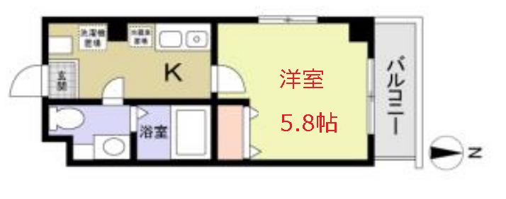 POD CREST I(1K/3階)の間取り写真