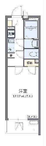 クレイノクーラルガル(1K/2階)の間取り写真