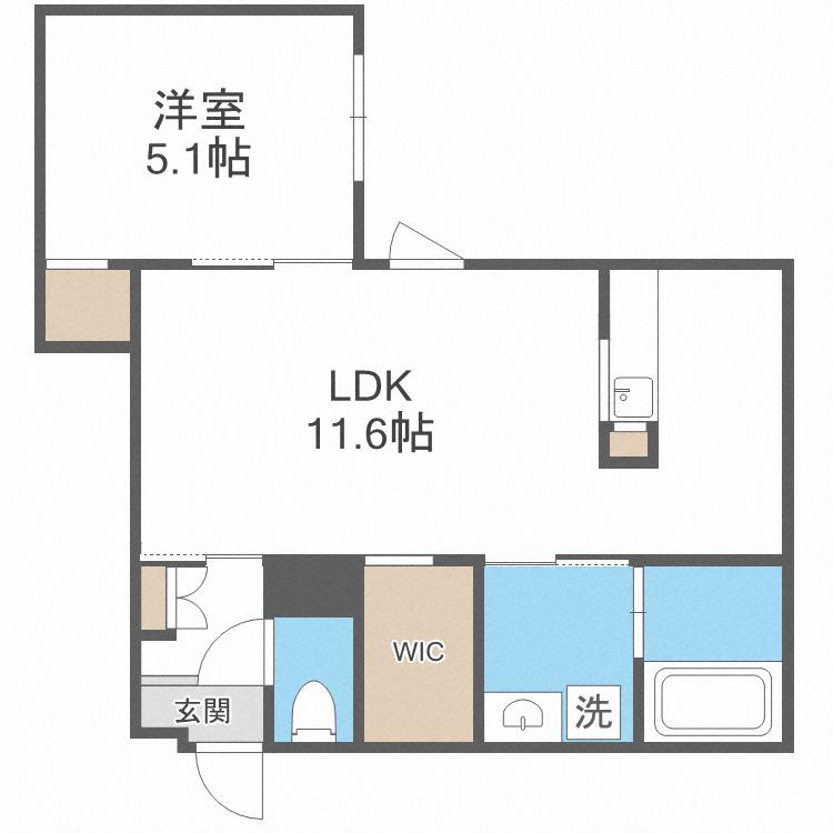 G GRANZ(1LDK/4階)の間取り写真