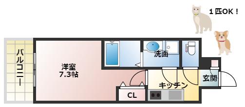 GROOVE今福鶴見(1K/10階)の間取り写真