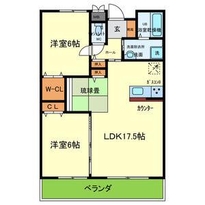 レクエルド藤(2LDK/2階)の間取り写真