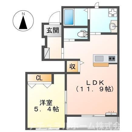 セピアパレスII(1LDK/1階)の間取り写真