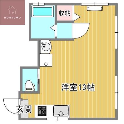 浦田マンション(ワンルーム/2階)の間取り写真