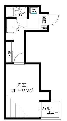 パークパレス綾瀬(1K/3階)の間取り写真