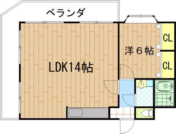 プロスパービラ(1LDK/4階)の間取り写真