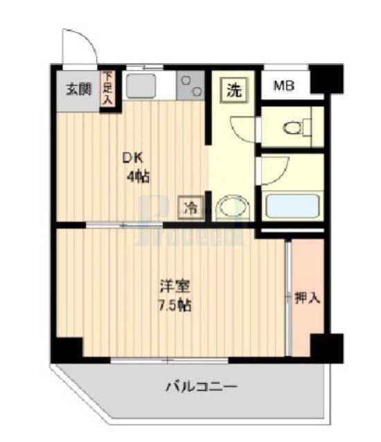 ドリームハイツ(1DK/5階)の間取り写真