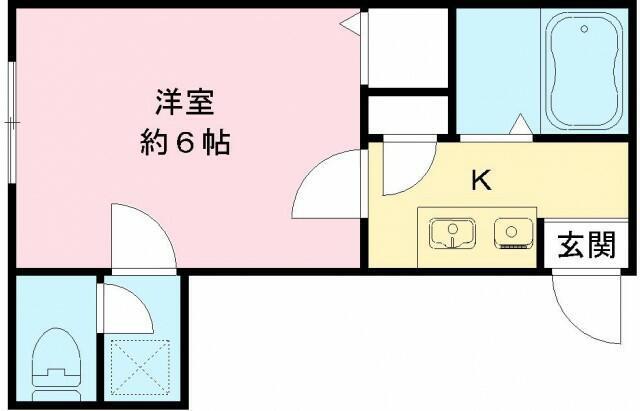 SS自由が丘(1K/1階)の間取り写真