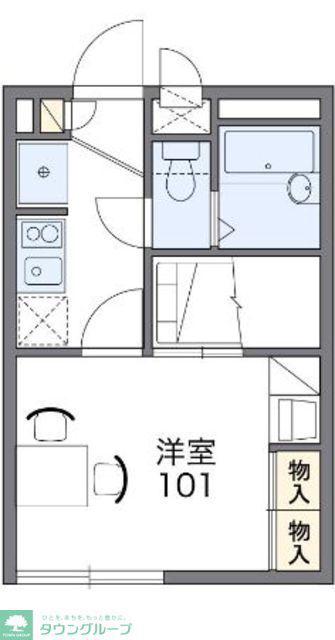 レオパレスクルンテープA(1K/1階)の間取り写真
