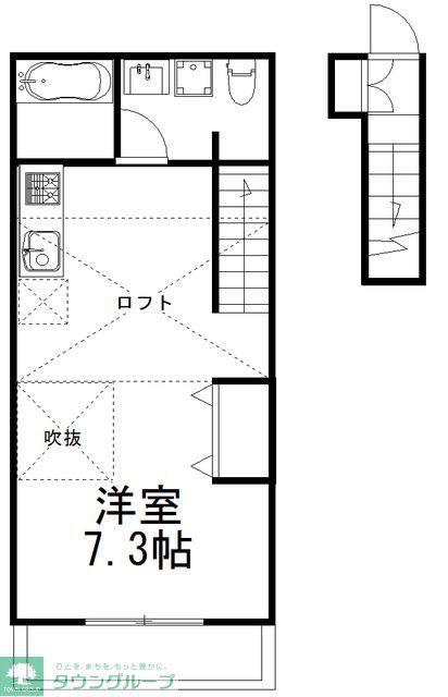 T Sハイツ四街道(ワンルーム/2階)の間取り写真