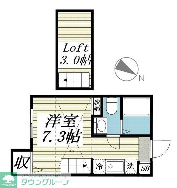 MDM URAYASU II(ワンルーム/2階)の間取り写真