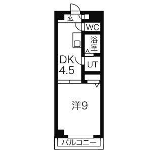 ソレイユ(1DK/1階)の間取り写真