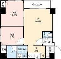 ハイデンス松本(2LDK/7階)の間取り写真