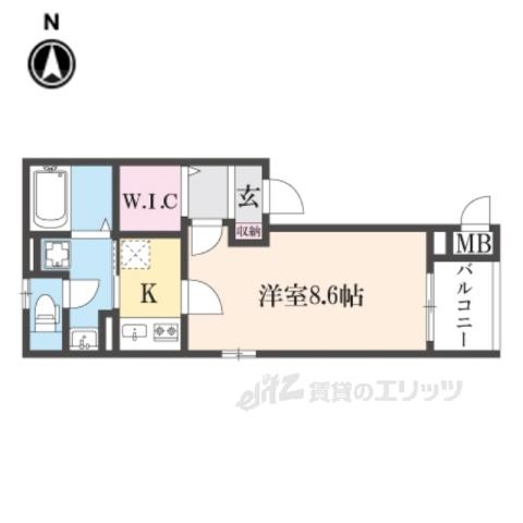 プログレNオメガ(1K/2階)の間取り写真