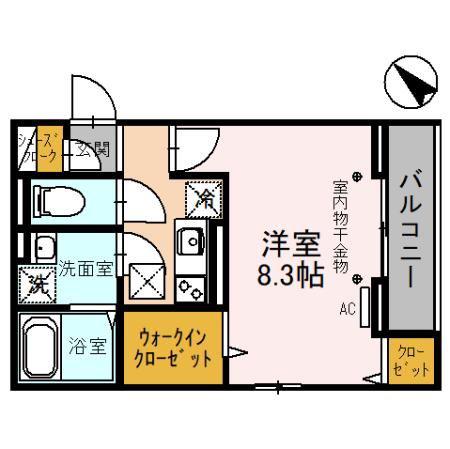 SOAVITA(1K/1階)の間取り写真