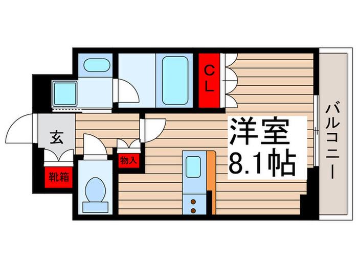 セレサ市川行徳(ワンルーム/3階)の間取り写真