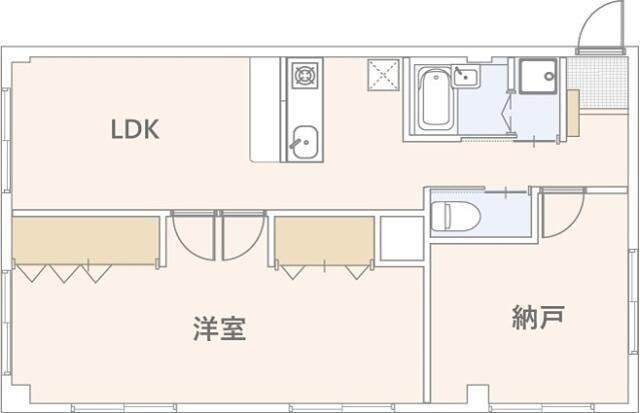 サイプレスガーデン(1SLDK/1階)の間取り写真