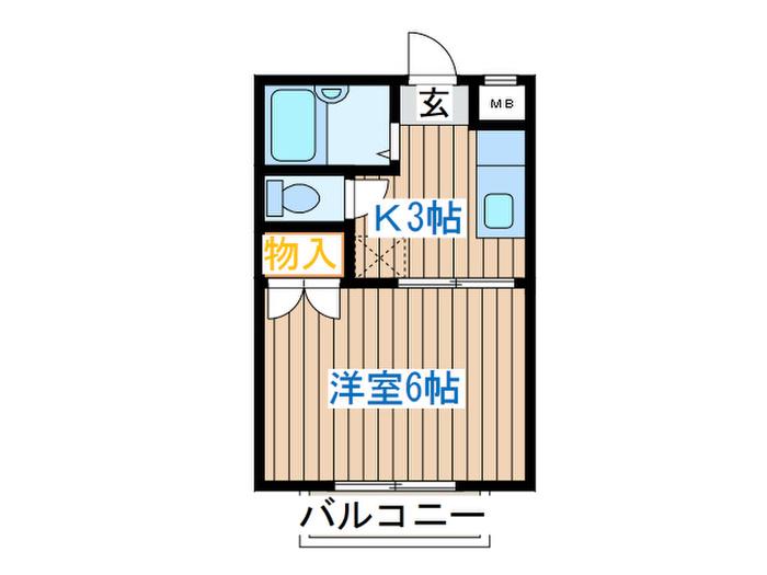 パルロード(1K/1階)の間取り写真