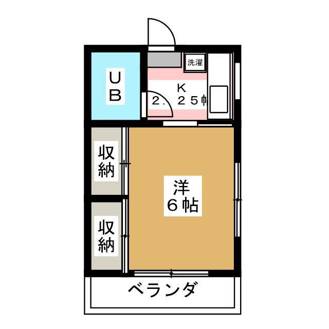 ハイツ真和(1K/2階)の間取り写真