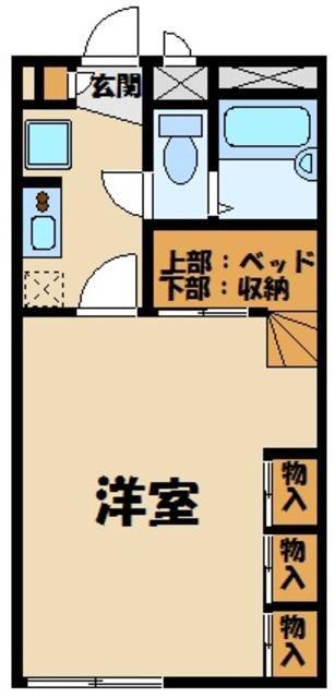 レオパレスフレンド(1K/2階)の間取り写真