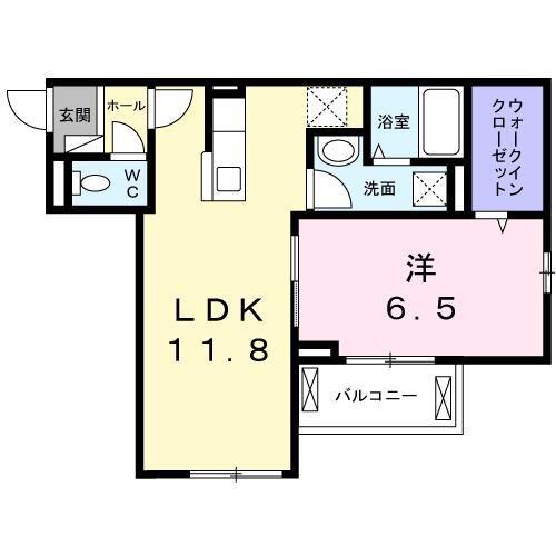 ブローテ(1LDK/3階)の間取り写真