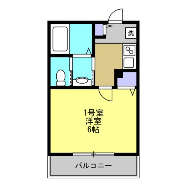 NAKS蓮田(1K/3階)の間取り写真