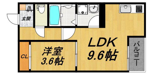 LE COCON 刈谷II(1LDK/3階)の間取り写真