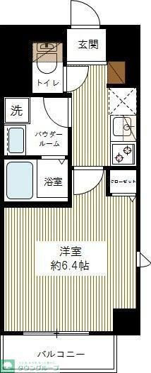 RISE NAKANOSHINBASHI(1K/2階)の間取り写真