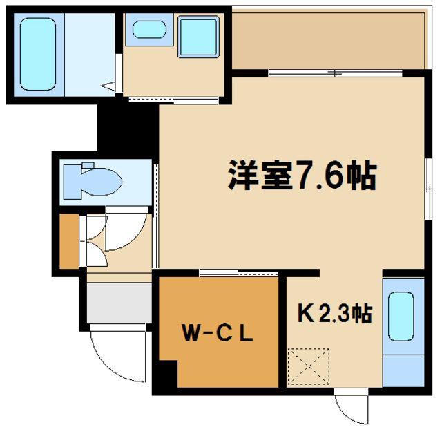 アルテグラン調布(1K/1階)の間取り写真