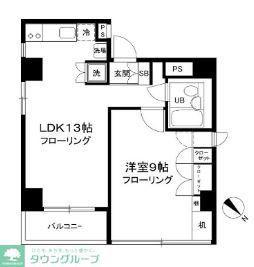 クレセント南町(1LDK/2階)の間取り写真