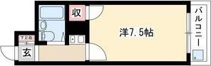 サンハイツ喜多山(1K/5階)の間取り写真