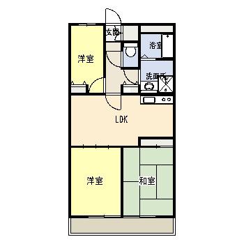 エクセル椿峰(3LDK/1階)の間取り写真