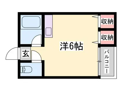 モアセゾンII(ワンルーム/1階)の間取り写真