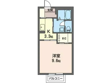 キャットワン(1K/1階)の間取り写真