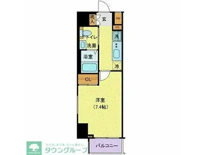 ジェノヴィア目黒南グリーンヴェール(1K/8階)の間取り写真