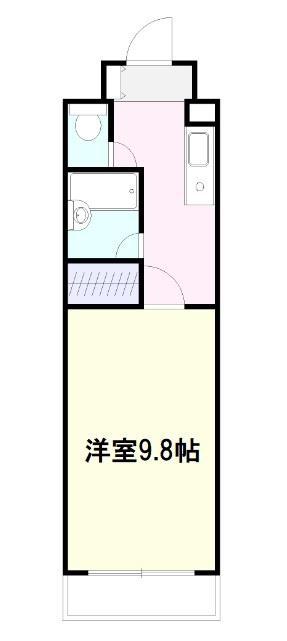 椌木壱番館(1K/2階)の間取り写真