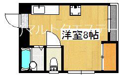 サザンウィンド甲突(ワンルーム/4階)の間取り写真