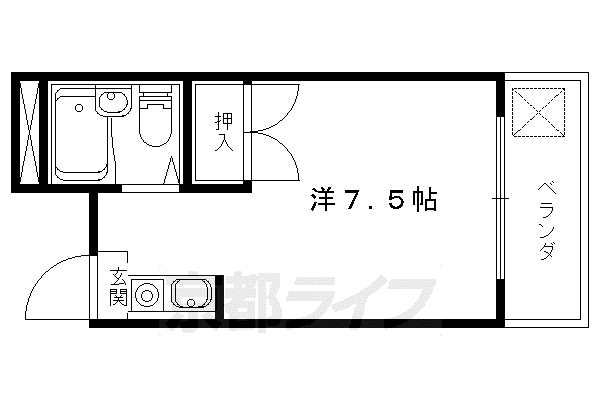 フローレンスII(1K/3階)の間取り写真