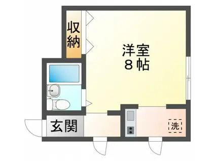 テラスハイツ(1K/1階)の間取り写真