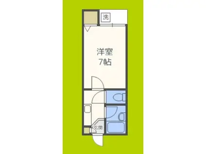 ブルーメイト(1K/3階)の間取り写真