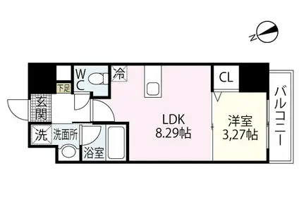 エネピア舟入(1LDK/5階)の間取り写真