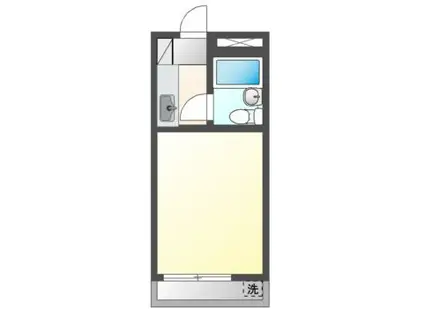 ロータリーマンション丸亀(1K/4階)の間取り写真