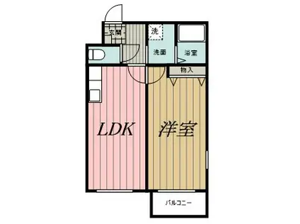 カムフォート登戸III(1LDK/5階)の間取り写真
