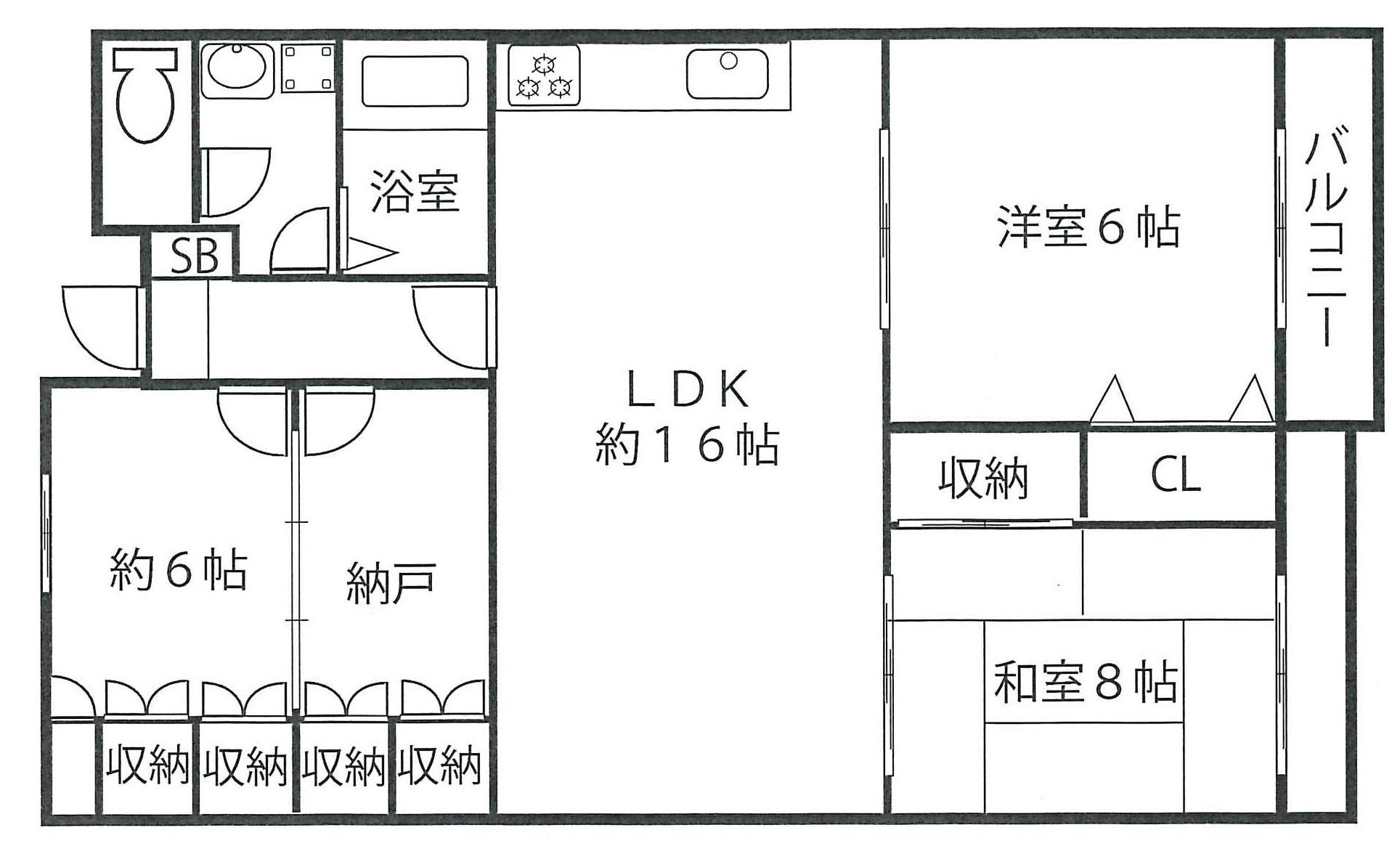 帝塚山セントポリア(3SLDK/1階)の間取り写真