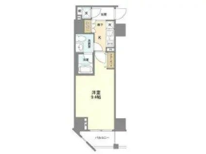 CASA SPLENDIDO 麻布仙台坂 カーサスプレンディッド麻布仙(1K/5階)の間取り写真