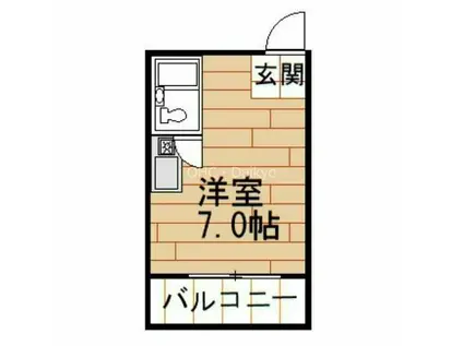 ドラゴンハイツ23(ワンルーム/2階)の間取り写真