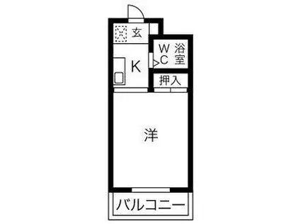 レオンド杉山(1K/4階)の間取り写真