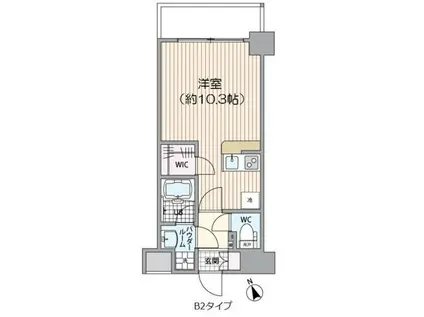 オーキッドレジデンス船橋本町(ワンルーム/2階)の間取り写真