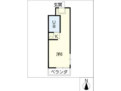 ヒルハウス(1K/3階)の間取り写真