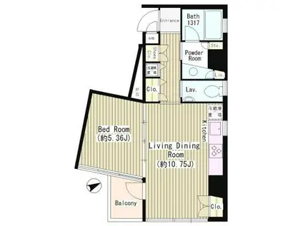 ヒルクレスト御茶ノ水(1LDK/5階)の間取り写真