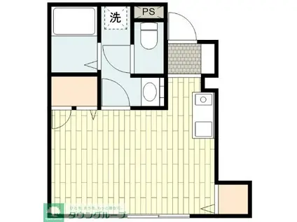 レガーロG棟(ワンルーム/1階)の間取り写真